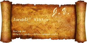 Jandó Viktor névjegykártya