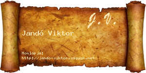 Jandó Viktor névjegykártya